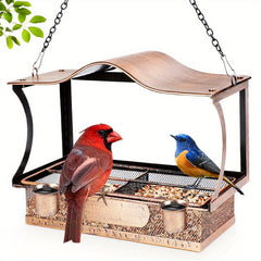 Metal Window Bird Feeder Shockproof Hanging 5.08 cm 1 Detachable Bird Feeders