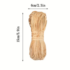 50g Natural Raffia Paper Ribbon for Florist Bouquets Weaving Decoration