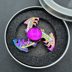 Zinc Alloy Fidget Spinner Rainbow Colors Durable Hand Toy for Boredom