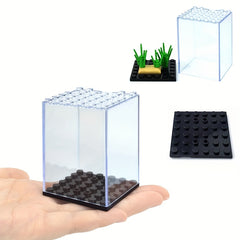 4pcs Transparent Dustproof Display Cases for Dolls and Building Blocks