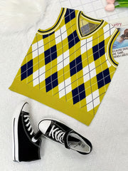 Boys Knitted Sleeveless Fitness Sweater Vest Kids Clothing
