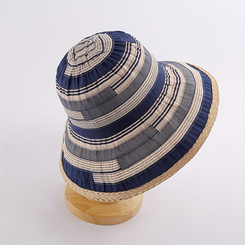 Vintage Bucket Hat for Women Travel Beach Sunscreen