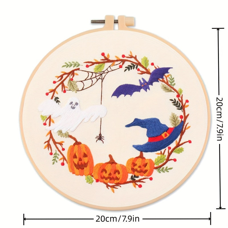 DIY Embroidery Set Halloween Pattern Gift Embroidery Frame