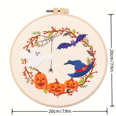 DIY Embroidery Set Halloween Pattern Gift Embroidery Frame