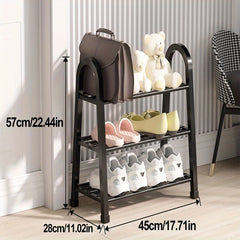 Plastic Foldable Shoes Rack Easy Assembled Large Capacity Shoe Shelf