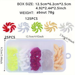 125pcs Bionic Soft Worm Floating Soft Lure For Trout Fishing