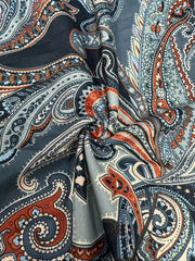 Boho Dress Women's Plus Paisley Print Long Sleeve Maxi Dress