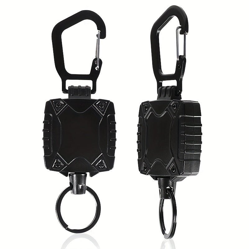 Outdoor Mountaineering Keychain Retractable Keychain With Carabiner