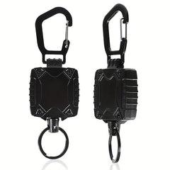 Outdoor Mountaineering Keychain Retractable Keychain With Carabiner