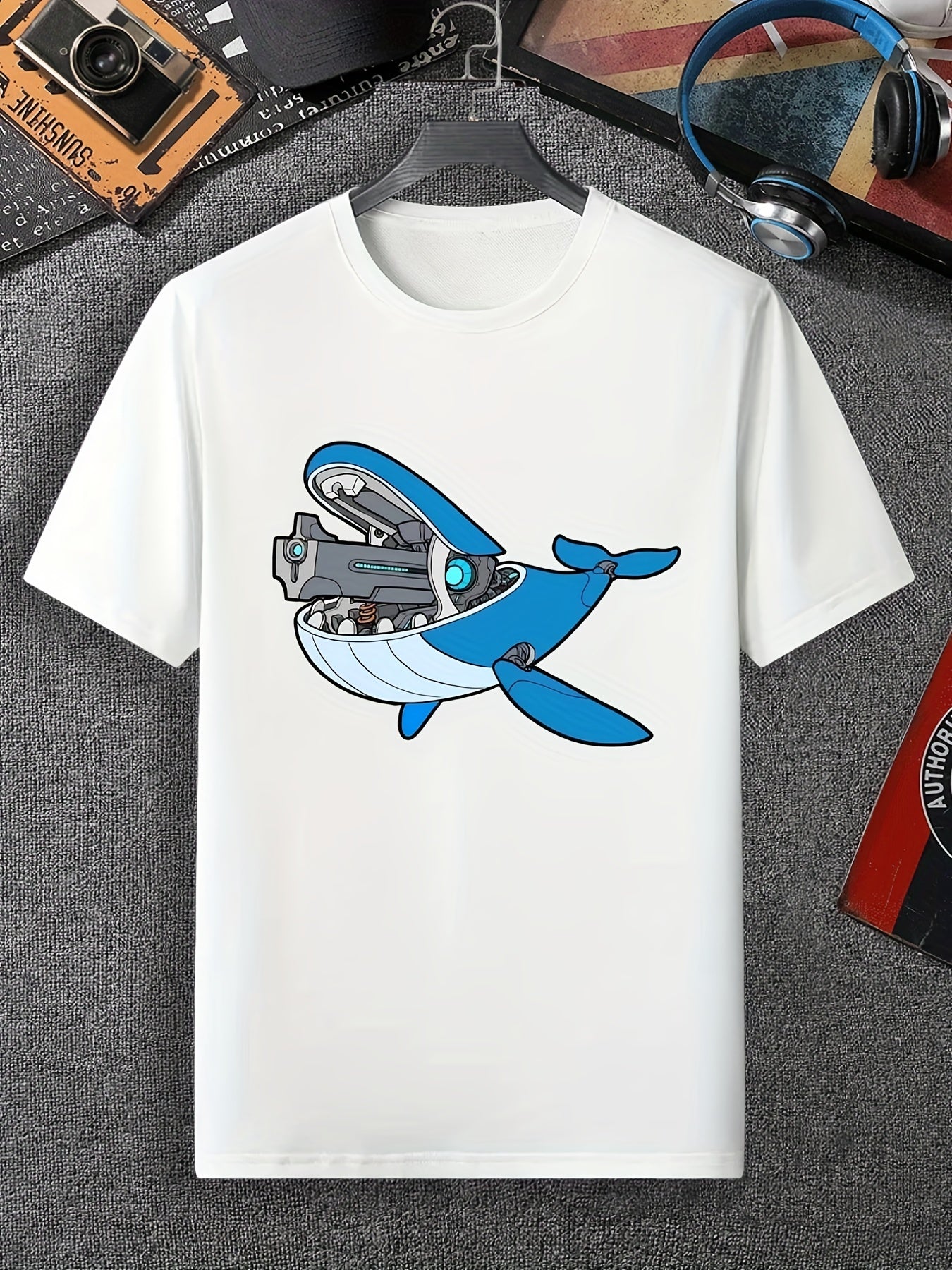 Mechanical Whale Men's T-shirt Active Breathable Tee