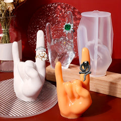 Large Rock Gesture Silicone Mold for Resin Ring Holder Candle Making
