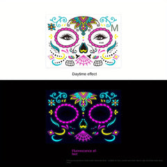 Luminous Fluorescent Stickers Halloween Dress Party Tattoo Stickers