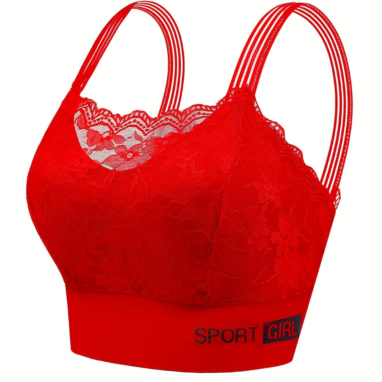 Lace Wireless Bra Scalloped Trim Underwear