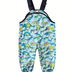 Kids Dinosaur Print Bib Pants Jumpsuit