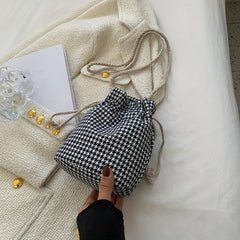 Kids Diagonal Shoulder Bag Plaid Pattern Crossbody Bag