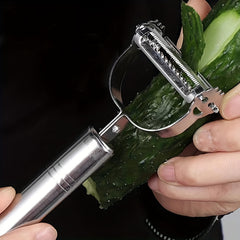 Stainless Steel Double Sided Veggie Peeler & Fruit Slicer