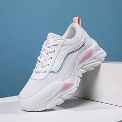 Women's Chunky Sneakers Mesh Lace Up Running Shoes