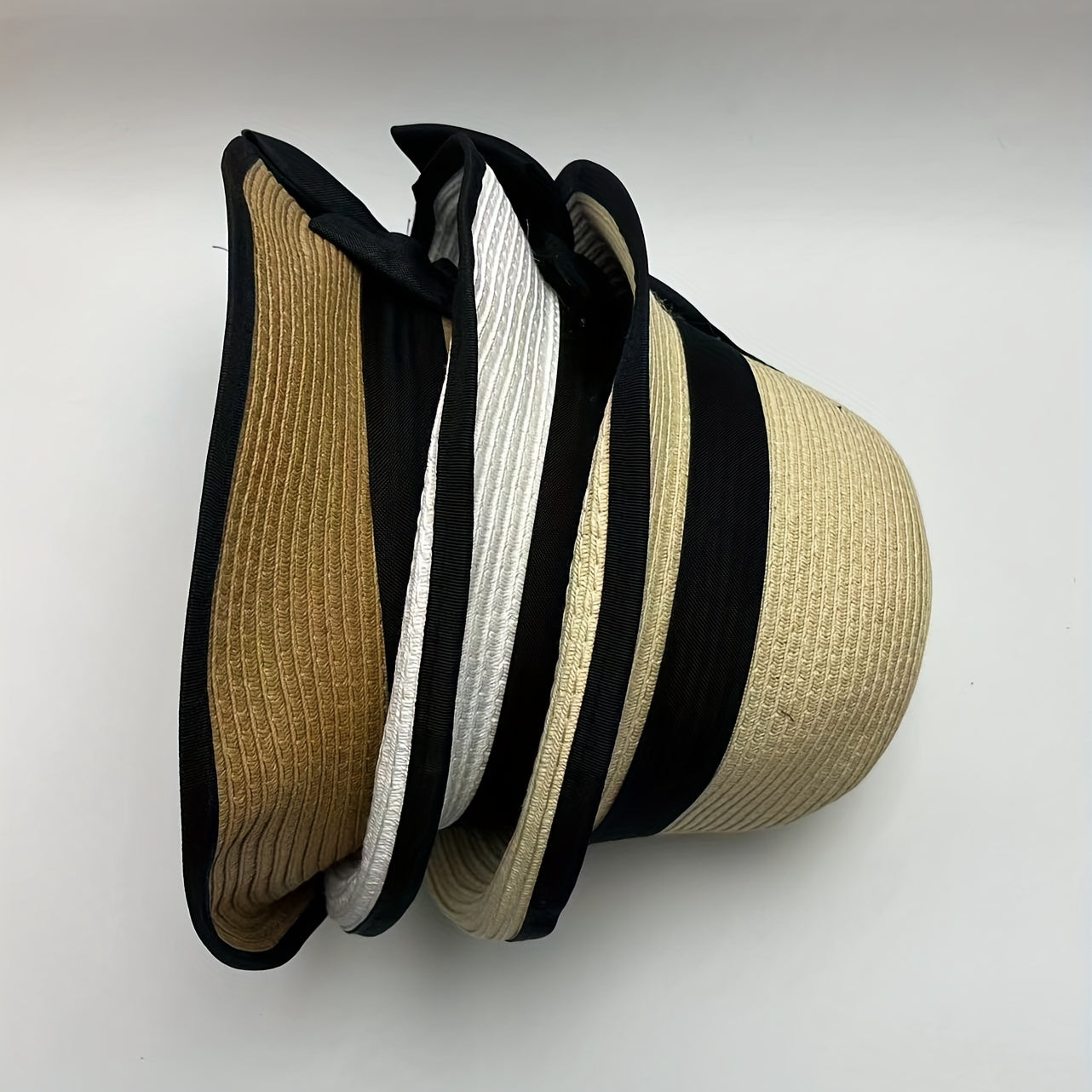 Rolled Brim Straw Hat Sunscreen Basin Hat UV Protection Summer Sun Hats