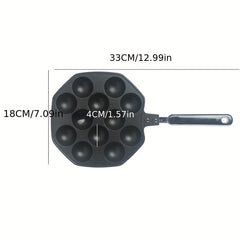 12 Hole Takoyaki Pan Non Stick Aluminum Alloy Baking Pan