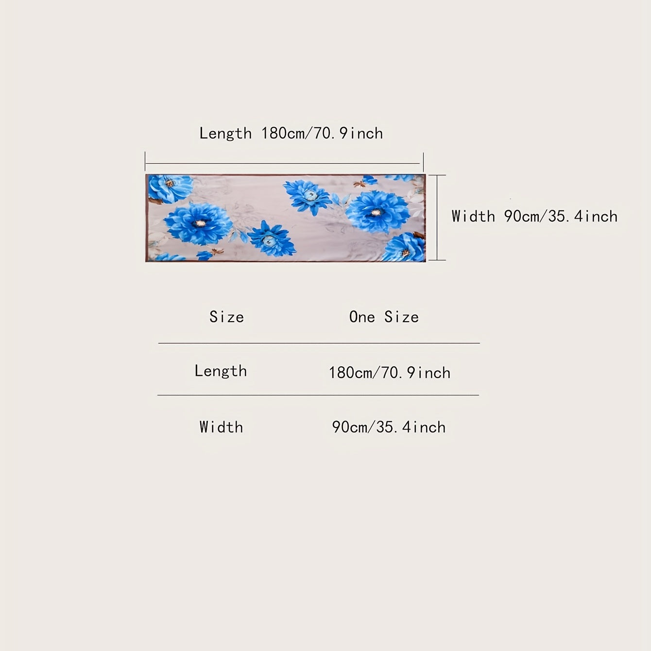 Silk Scarf Female Flower Printed Long Shawl Wrap