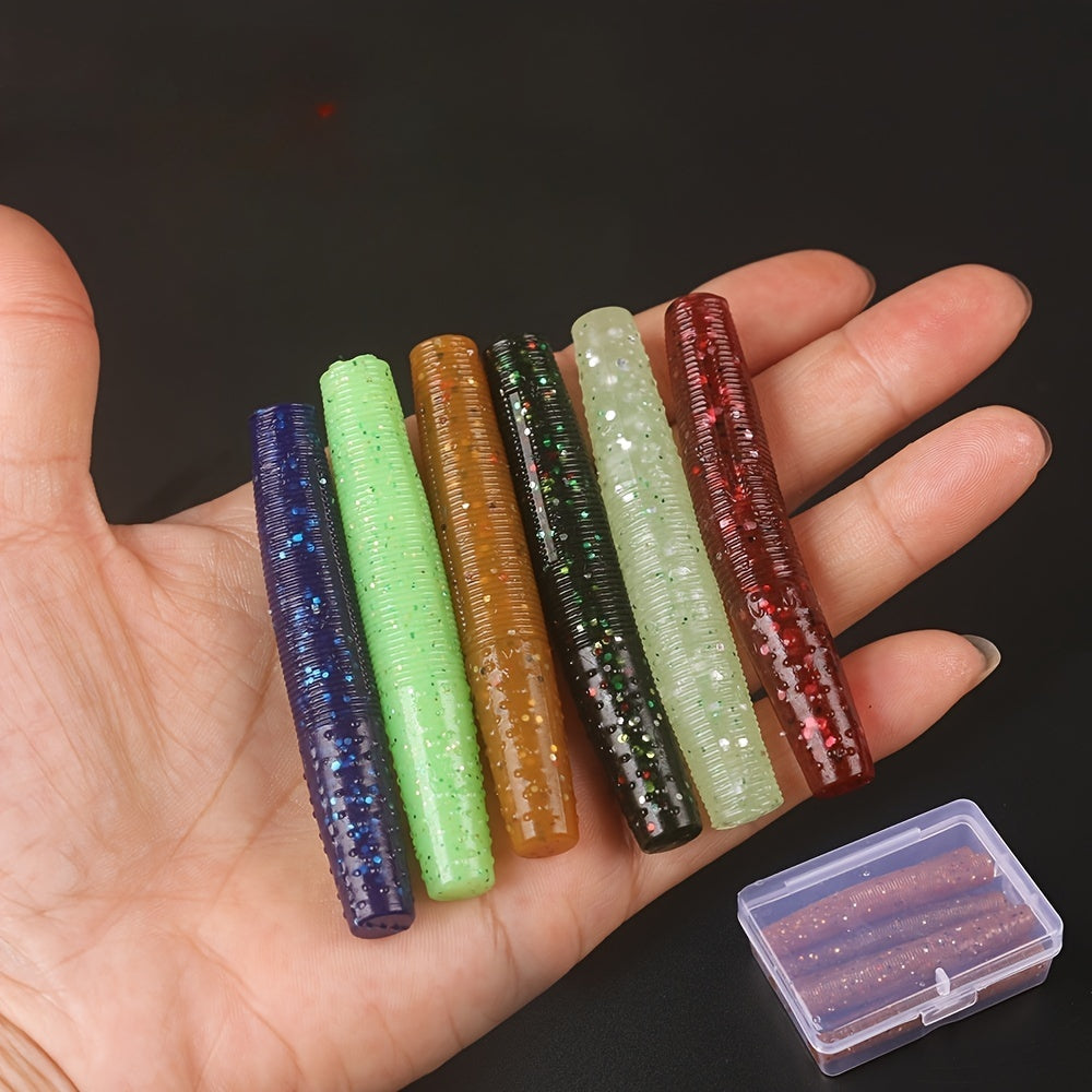 6pcs Bionic Soft Bait Floating Stick Insect For Perch Fishing