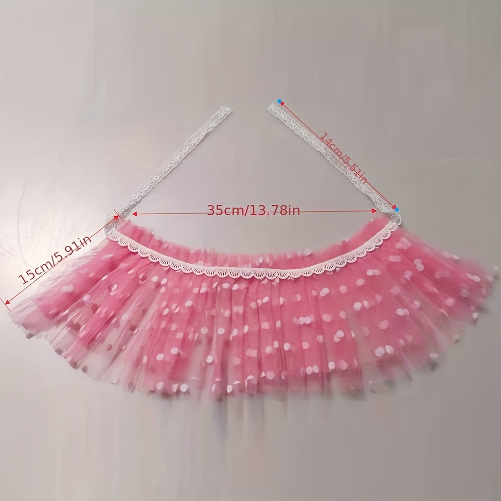 Pink Mesh Puff Skirt Baby Photography Props Set
