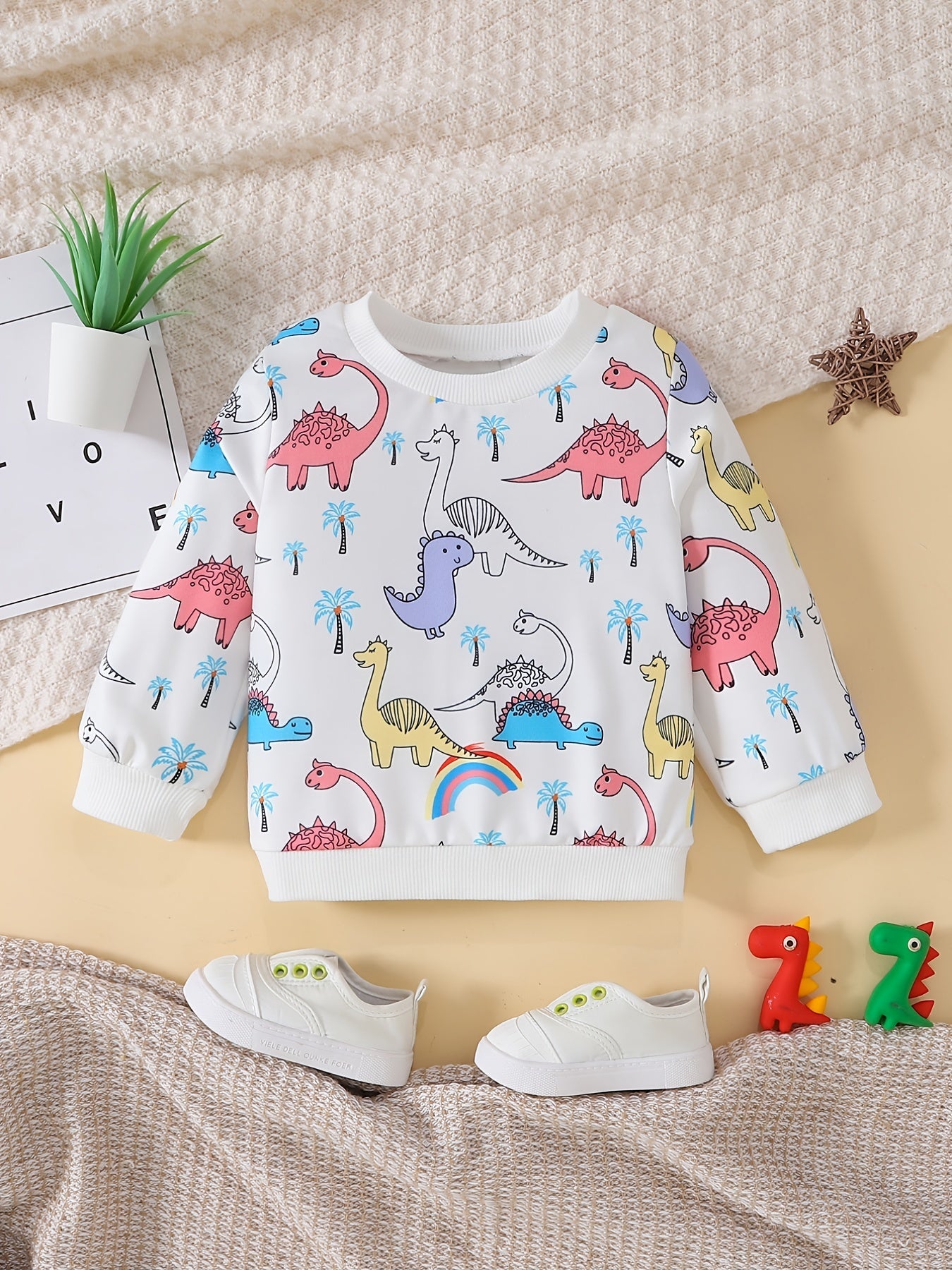 Toddler Boys Car Print Long Sleeve Sweatshirt