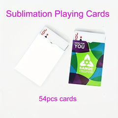 Sublimation Blank Paper Playing Cards Heat Transfer Printing DIY