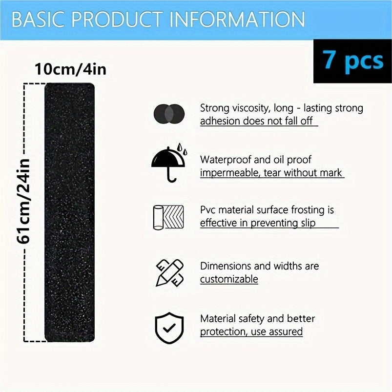 7pcs Frosted Anti Slip Grip Tape Waterproof Wear resistant Non slip Tape
