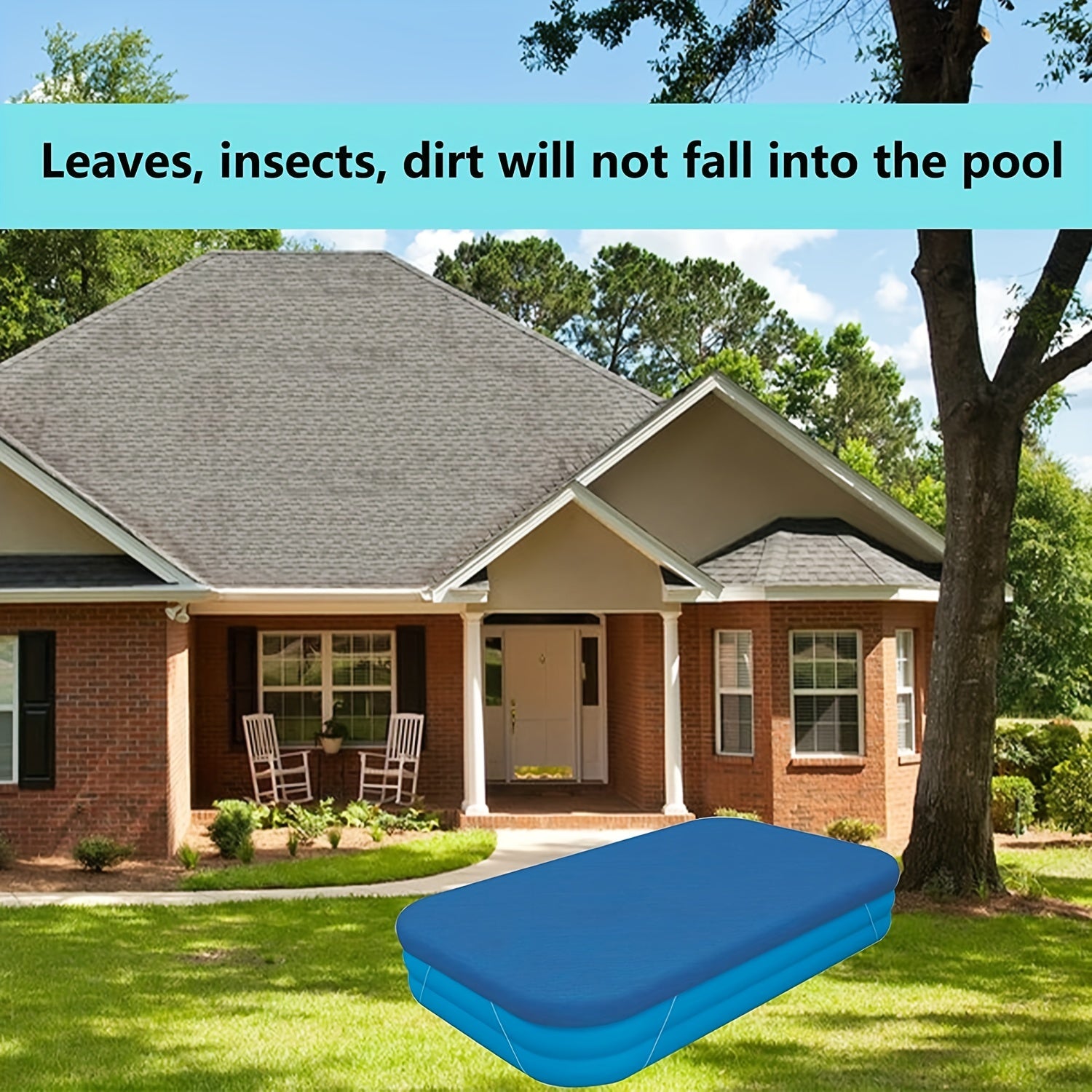 Rectangle Pool Cover for Inflatable Swimming Pool