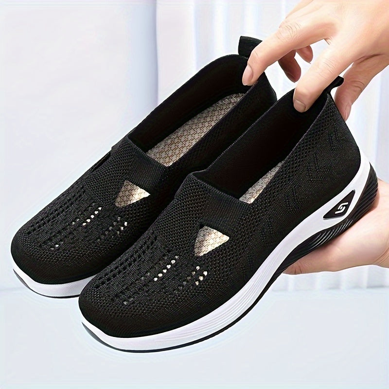 Women's Cut Out Running Shoes Slip on Sporty Sneakers