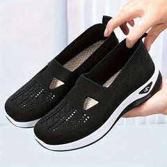 Women's Cut Out Running Shoes Slip on Sporty Sneakers