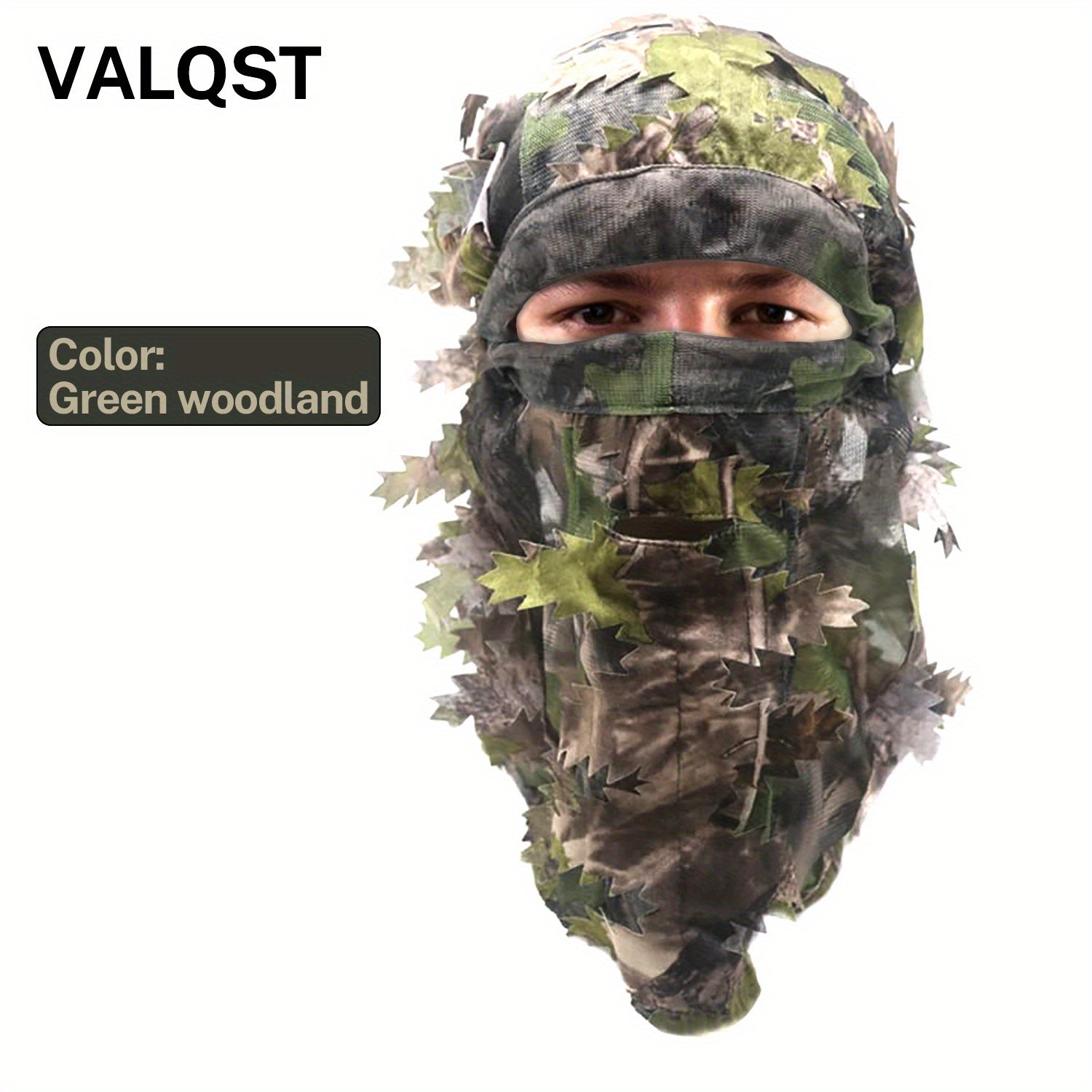 Ghillie Camouflage Leafy Hat 3D Full Face Mask for Turkey Hunting