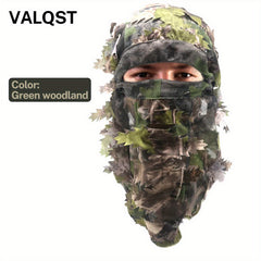 Ghillie Camouflage Leafy Hat 3D Full Face Mask for Turkey Hunting