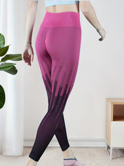Gradient Workout Butt Lifting Sports Leggings High Waist Yoga Pants