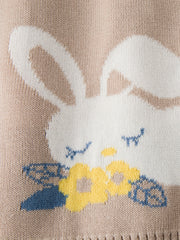 Cute Rabbit Embroidery Vest for Baby Girls