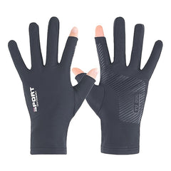 Breathable Ice Silk Cycling Gloves Anti Slip Anti UV Touch Screen