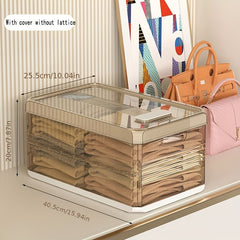 Wardrobe Clothes Pants Storage Box for Jeans Layered Organization