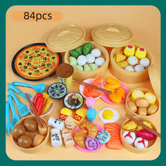 Kids Kitchen Toy Set - Breakfast Food Simulation Educational Toy