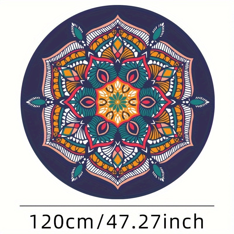 Colorful Round Yoga Mat Non-Slip Indoor/Outdoor Fitness Mat