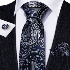 Barry Wang Men's Tie Golden Floral Jacquard Set