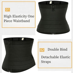 Women's Sweat Waist Trainer Tummy Control Body Shaper with Sweatband