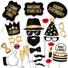 40th Gold Happy Birthday Theme Set for Boys Party