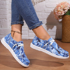Ripped Denim Slip On Sneakers Lightweight Comfortable Shoes