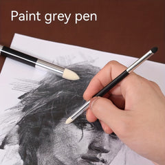 2pcs Double Head Grey Face Felt Head Rubbing Tool