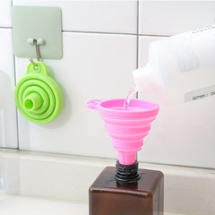 1pc 3pcs Portable Silicone Funnels For Kitchen And Wine Laboratory