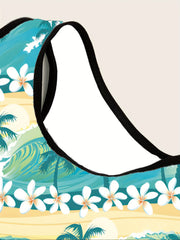 Tropical Print Racer Back Bralette