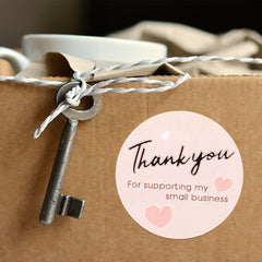 500pcs Thank You Small Business Sticker Round Holiday Gift Wrapping