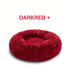 Plush Dog Bed Anti-anxiety Round Pet Bed