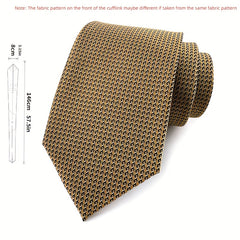 Men's Paisley Floral Necktie Set with Handkerchief and Clip
